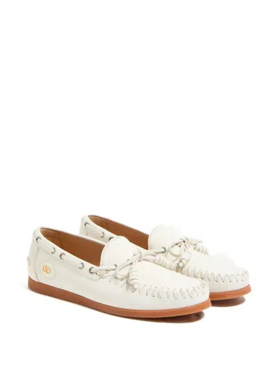 Valentino Garavani Flat Shoes In White