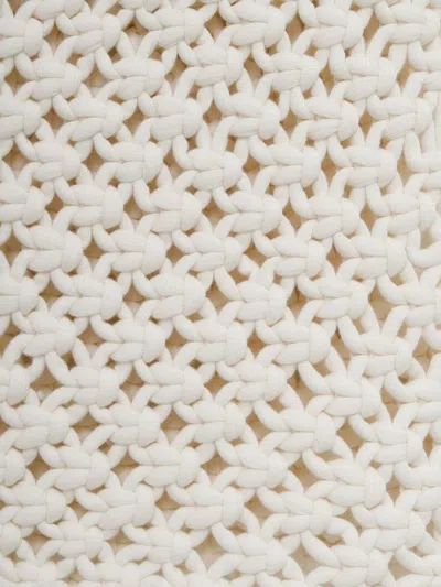 Alaïa Womens Alaia Square Crop Cotton-blend Top In White