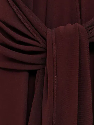 Alaïa Alaia Women Cross Dress Viscose Long Dress In Burgundy