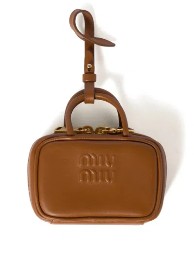 Miu Miu Leather Trick In Brown
