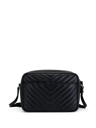 Saint Laurent Lou Quilted Leather Camera Bag In Black