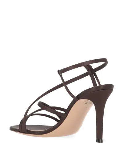 Gianvito Rossi 100mm Slingback Stiletto Sandals In Brown