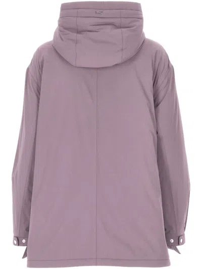 Herno Zippered Casual Jacket In Purple