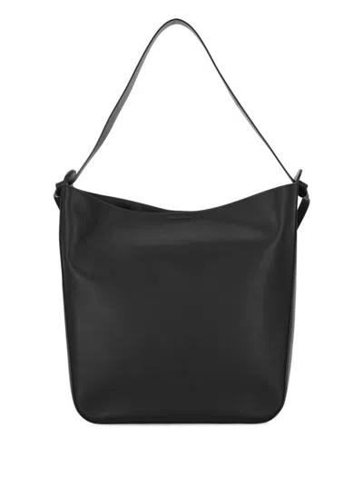 Jil Sander Leather Shoulder Bag With Decorative Tassels In Multi