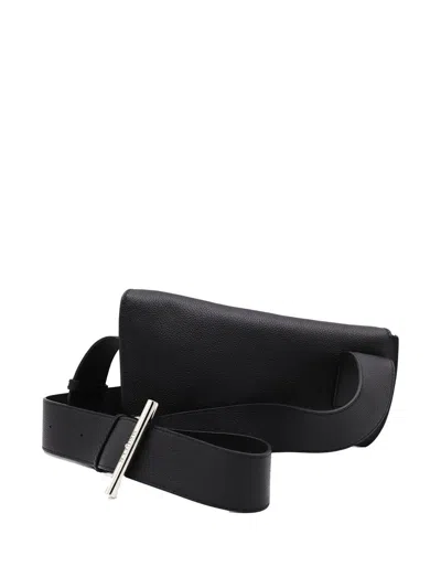 Alexander Mcqueen Alexander Mc Queen Sling T Bar Black Calf Leather Crossbody In Black