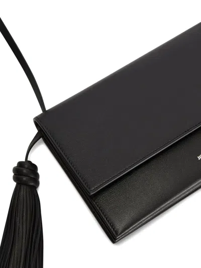 Jil Sander Tassel Crossbody Bag In Black