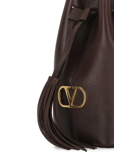 Valentino Garavani  Garavani Small So Seau Bucket Bag In Leather Woman Brown Uni In Brown