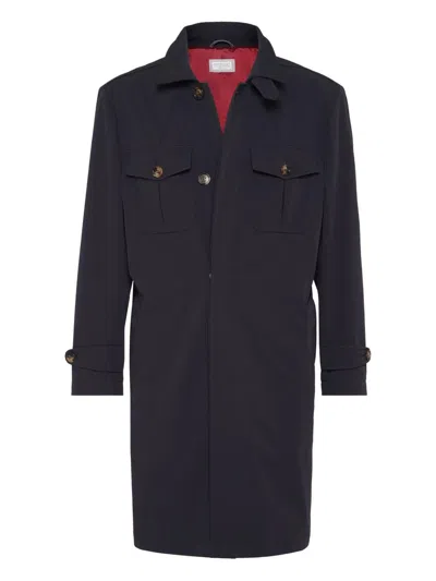 Brunello Cucinelli Redingote Mantel In Black