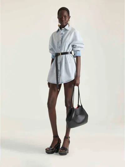 Givenchy Facet Cabas Small Shoulder Bag In Grain Leather In Black