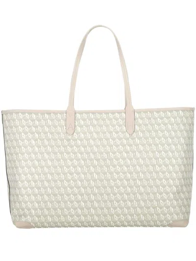 Anya Hindmarch Xs Tote Bag With I Am A Plastic Bag Pattern In Neutral