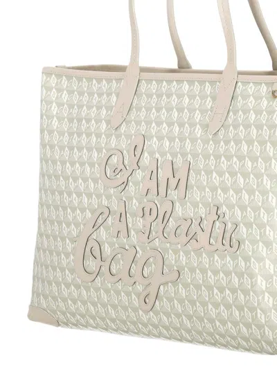 Anya Hindmarch Xs Tote Bag With I Am A Plastic Bag Pattern In Neutral