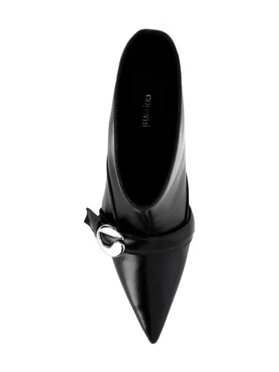 Coperni 70mm Buckle-fastening Pointed-toe Boots In Black