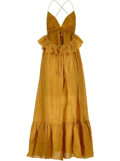 Zimmermann Rhiannon Dress In Yellow
