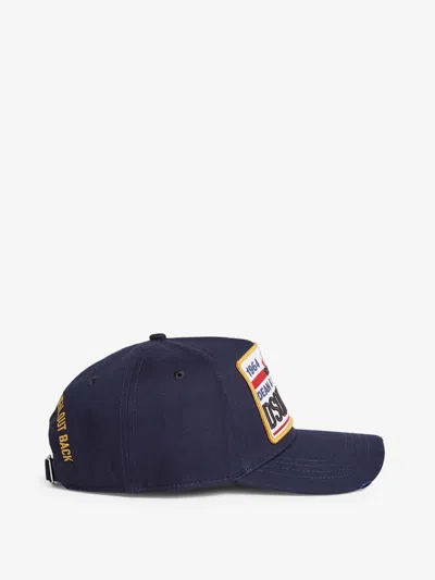 Dsquared2 Logo-patch Adjustable Cap In Blue
