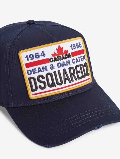 Dsquared2 Logo-patch Adjustable Cap In Blue