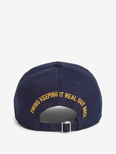 Dsquared2 Logo-patch Adjustable Cap In Blue