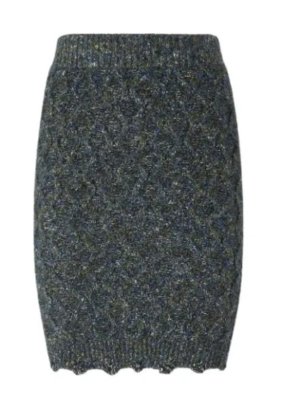 Pinko Love And Understanding Mini Skirt In Gray