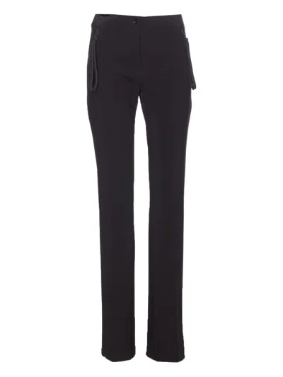 Pinko Tailored Trousers Featuring Zip Pockets In Black