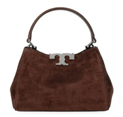 Tory Burch Eleanor Suede Shoulder Bag In Brown