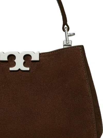 Tory Burch Eleanor Suede Shoulder Bag In Brown