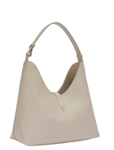 Furla Marshmallow Leather Hobo Bag With Adjustable Handle In Neutral