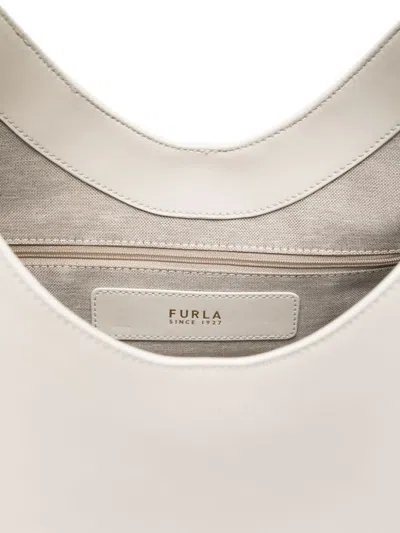 Furla Marshmallow Leather Hobo Bag With Adjustable Handle In Neutral