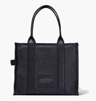 Marc Jacobs The Leather Large Tote Bag In Black