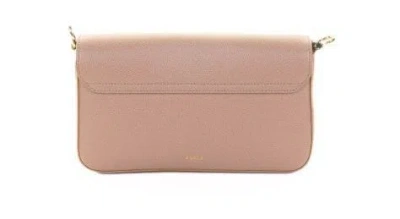 Furla Lock-detail Leather Shoulder Bag In Pink