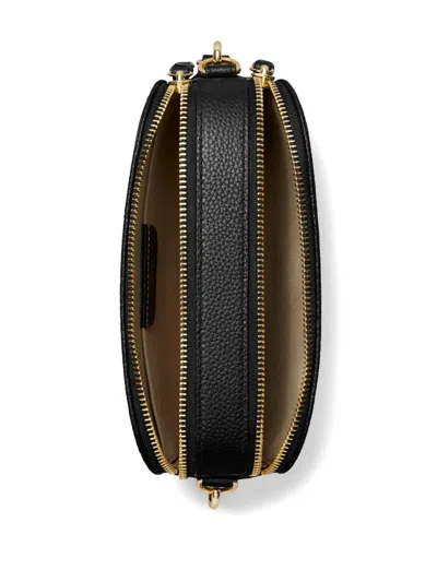 Tory Burch Black Leather Mini Miller Crossbody Bag In Black