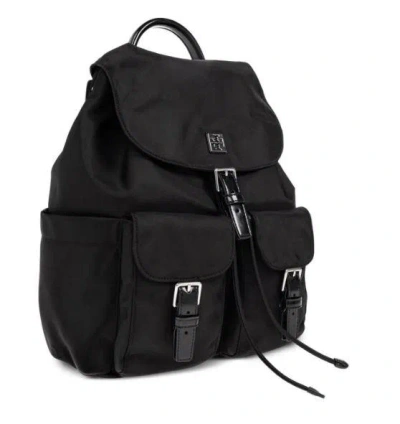 Tory Burch Functional Nylon Backpack With Multiple Pockets In Black