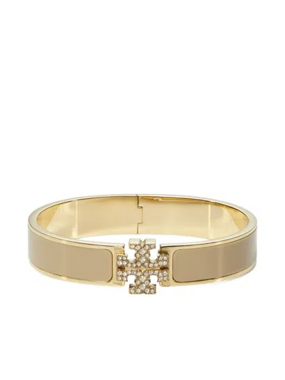 Tory Burch Icon Enamel Bracelet In Gold