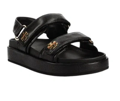 Tory Burch Kira Sport Leather Sandals In Black