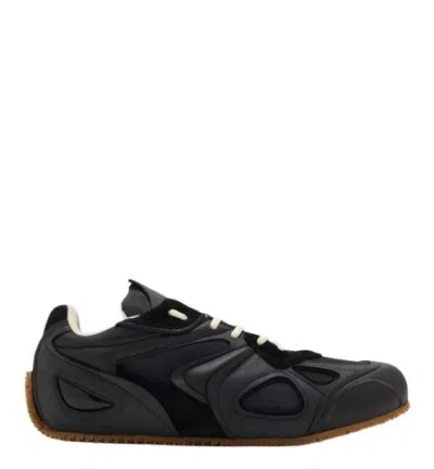Axel Arigato Slow Runner Black Sneaker With Insert Design And Grooved Sole In Leather And Suede Woman In Black
