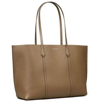 Tory Burch Perry Triple Compartment Leather Tote In Brown