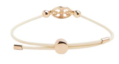 Tory Burch Miller Logo Plaque Slider Bracelet In Gold