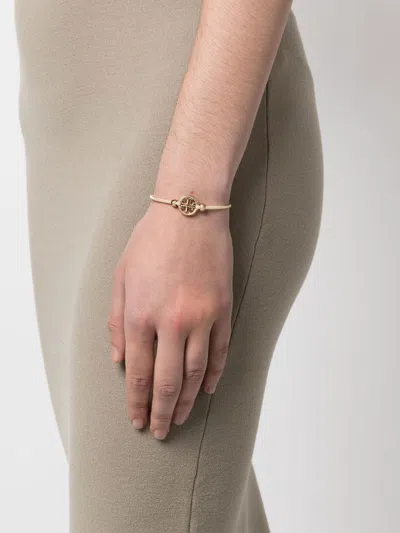 Tory Burch Miller Logo Plaque Slider Bracelet In Gold