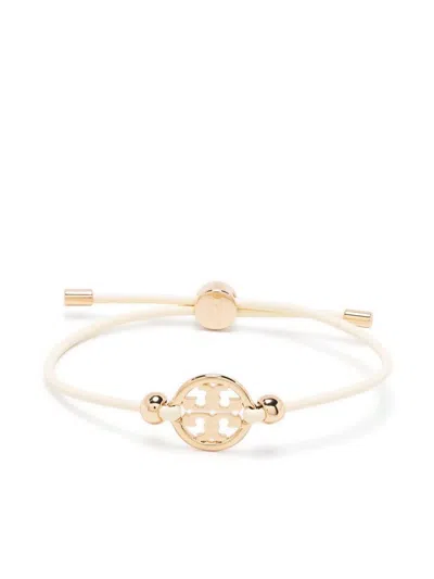 Tory Burch Miller Logo Plaque Slider Bracelet In Gold
