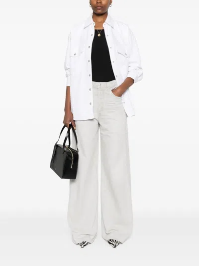 Agolde Press-stud Shirt In Multi