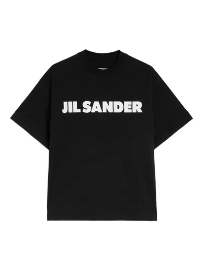 Jil Sander Black Cotton T-shirt In Multi