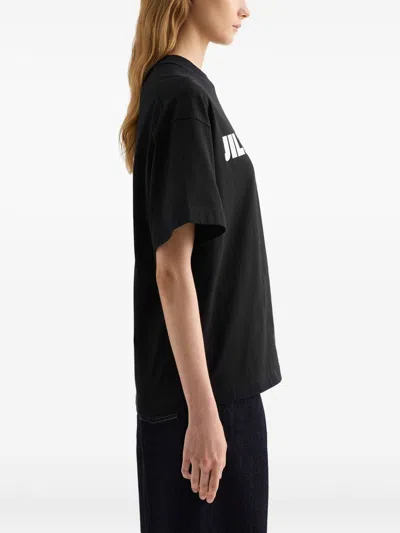 Jil Sander Black Cotton T-shirt In Multi