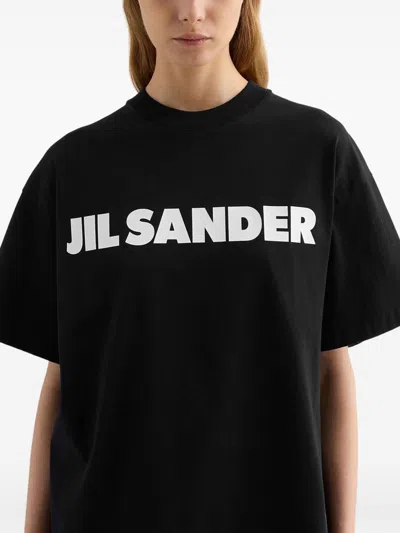 Jil Sander Black Cotton T-shirt In Multi