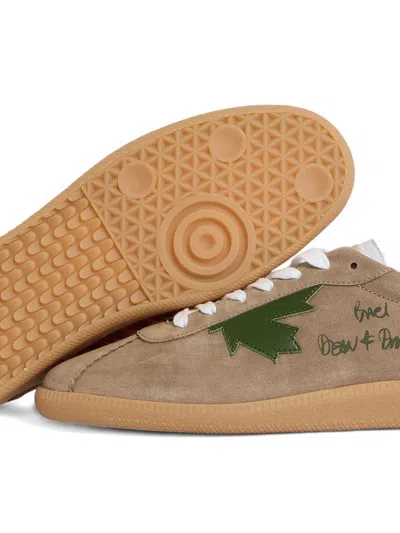 Dsquared2 Lace-up Round-neck Sneakers In Brown