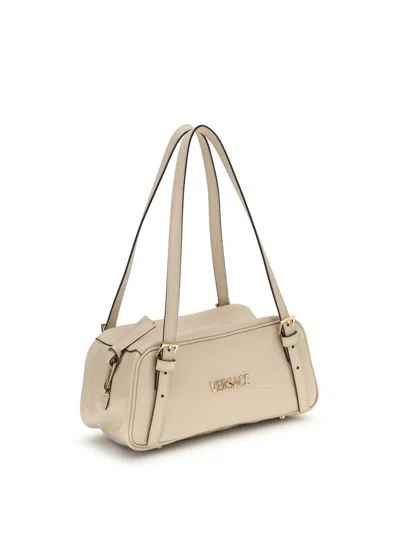 Versace Cream Lamb Ovis Aries Aries Shoulder Bag In Neutral