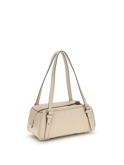 Versace Cream Lamb Ovis Aries Aries Shoulder Bag In Neutral