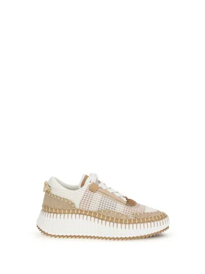 Chloé Beige Rubber Chunky Sneakers In Neutral