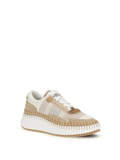 Chloé Beige Rubber Chunky Sneakers In Neutral
