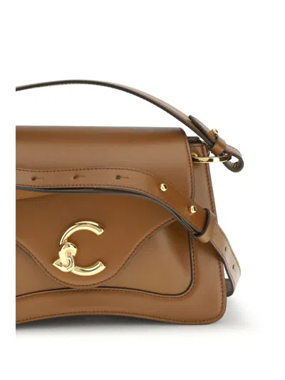 Coccinelle Brown Calf Leather Bos Taurus Handbag In Brown