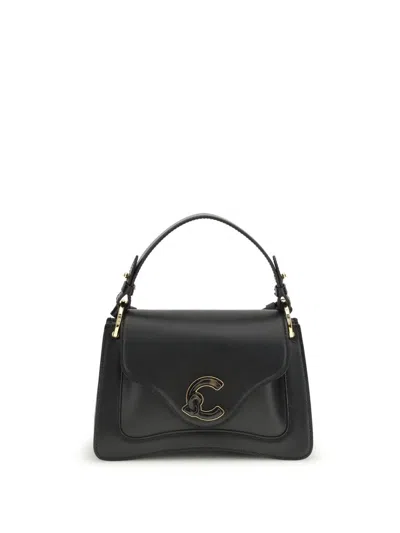 Coccinelle Black Calf Leather Bos Taurus Handbag In Black