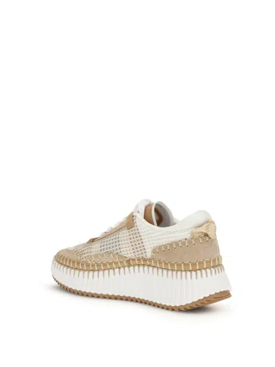 Chloé Beige Rubber Chunky Sneakers In Neutral