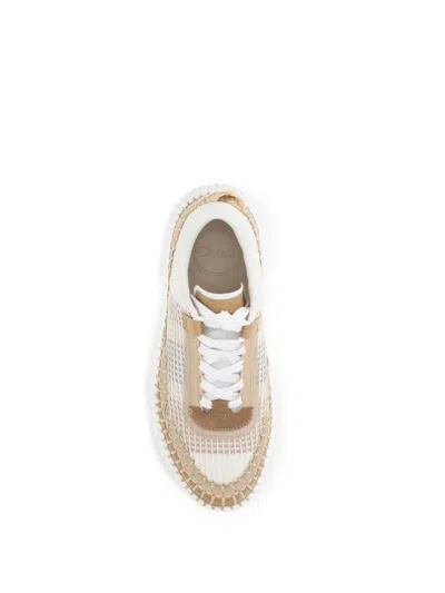 Chloé Beige Rubber Chunky Sneakers In Neutral